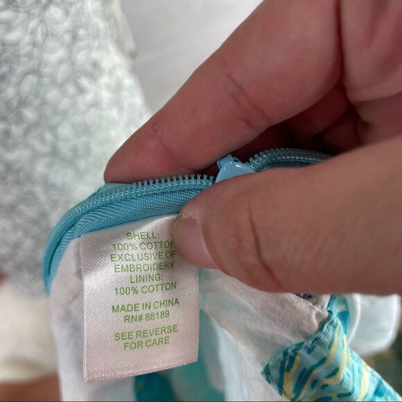 Lilly Pulitzer Shorely Blue Embroidered Seashell Halter Top - Picture 8 of 9